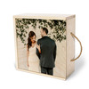 عکس عروسی چاپ شده روی جعبه چوبی اختصاصی